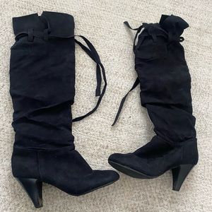 Black Knee Boot Heels